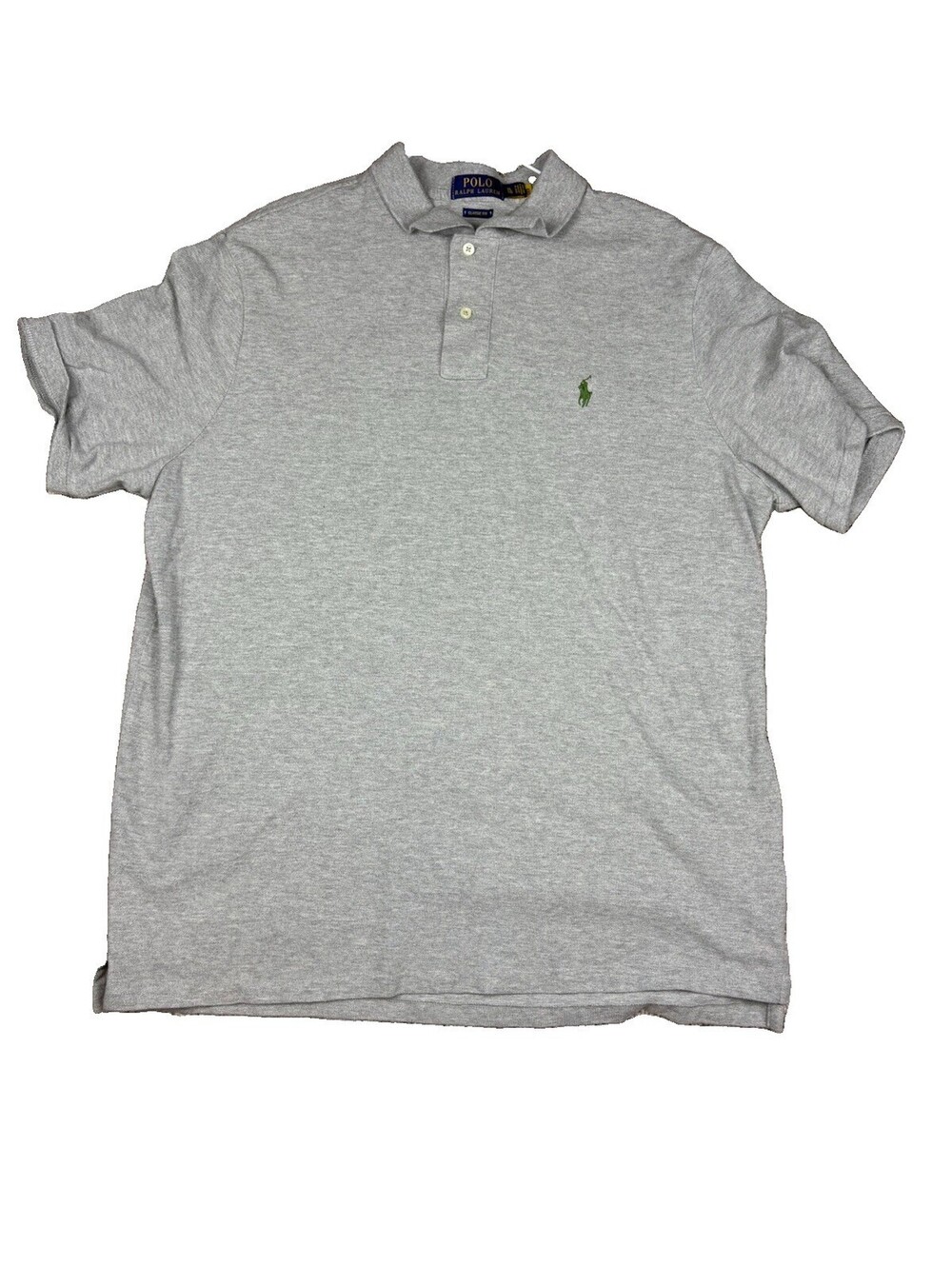 Polo Ralph Lauren Polo Shirt Mens XL Gray Heather Pony Classic Fit Preppy